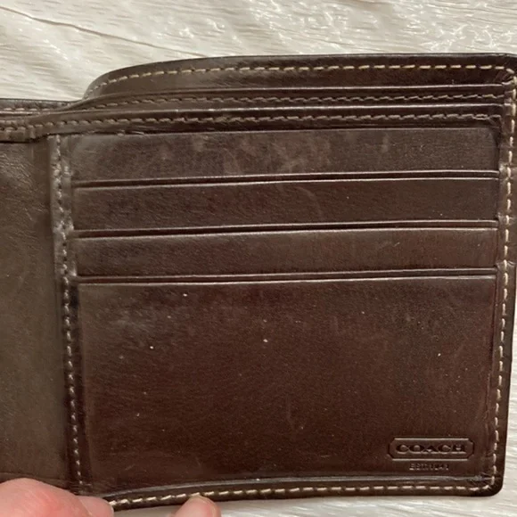 Coach signature c brown mens wallet - Picture 7 of 9
